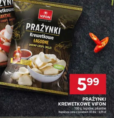 Prażynki krewetkowe Vifon promocja w Stokrotka