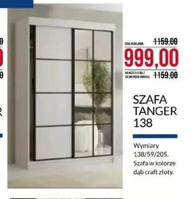Szafa Tanger 138 promocja w Abra Meble