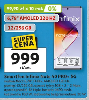 Smartfon Infinix Note 40 PRO+ 5G promocja w Auchan