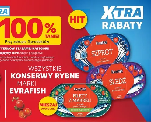 Konserwy rybne marki Evrafish promocja w Kaufland