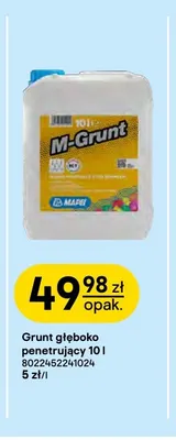 Grunt głęboko penetrujący M-Grunt Mapei promocja w Castorama