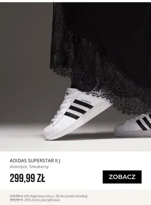 Buty dziecięce Adidas Superstar II J promocja w Sizeer