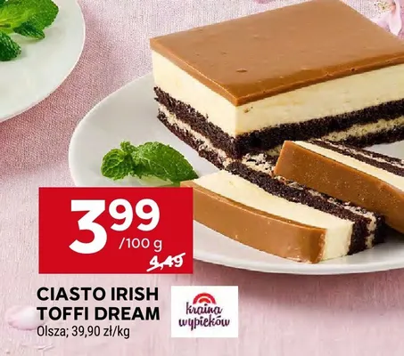 Ciasto Irish Toffi Dream Olsza promocja w Stokrotka