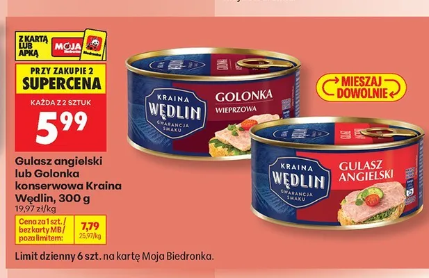 Golonka konserwowa Kraina Wędlin promocja w Biedronka