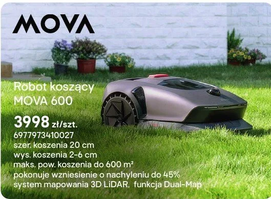 Robot koszący MOVA 600 promocja w Castorama