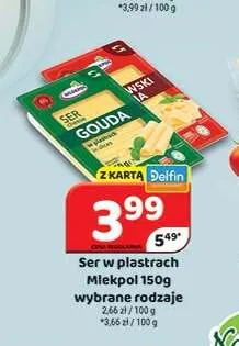 Ser w plastrach Mlekpol promocja w Delfin