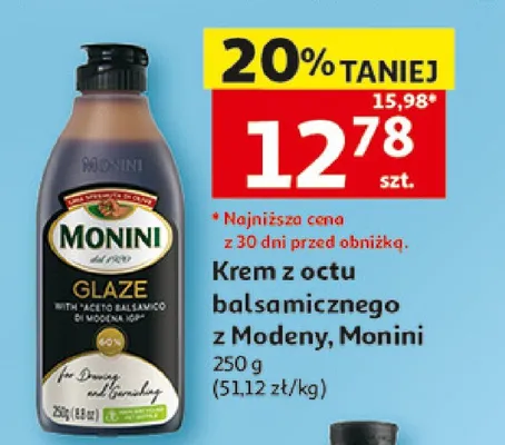 Krem z octu balsamicznego z Modeny Monini promocja w Auchan