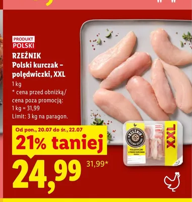 Polędwiczki z kurczaka XXL Rzeźnik promocja w Lidl