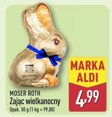 Zając wielkanocny z czekolady białej Oster phantasie promocja w Aldi