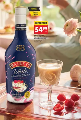 Likier White Chocolate with Raspberry promocja w Biedronka