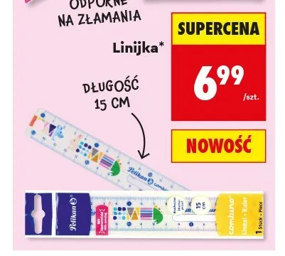 Linijka Pelikan 15 cm promocja w Biedronka