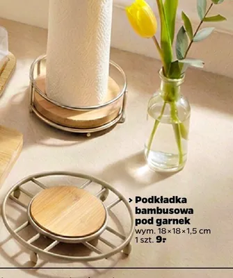 Podkładka bambusowa pod garnek promocja w Netto