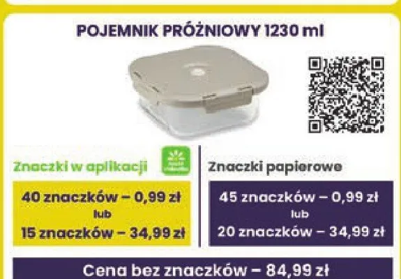 Pojemnik próżniowy 1230ml promocja w Stokrotka