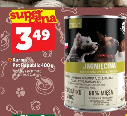 Karma dla psa Pet Republic Jagnięcina promocja w TOPAZ