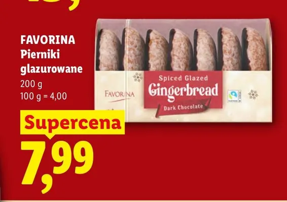 Pierniki glazurowane Favorina promocja w Lidl
