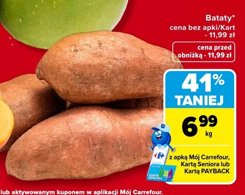 Bataty promocja w Carrefour