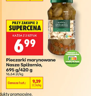 Pieczarki marynowane Nasza Spiżarnia promocja w Biedronka