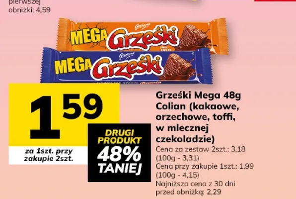 Grześki Mega kakaowe Colian promocja w Hitpol