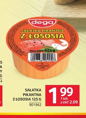 Sałatka pikantna z łososia Dega promocja w Selgros