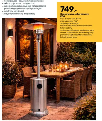 Gazowy parasol grzewczy Eco promocja w Bricomarche