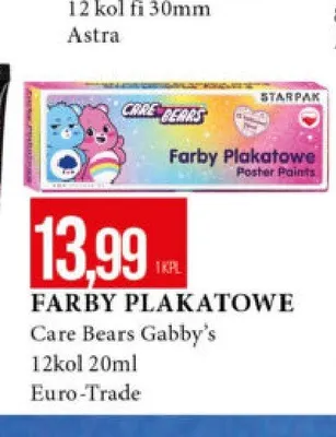 Farby plakatowe Care Bears Gabby's 12kol 20 ml promocja w Leclerc