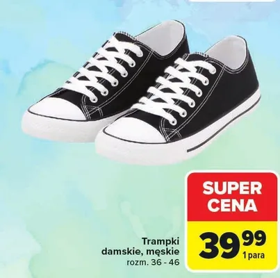 Trampki damskie, męskie rozm. 36 - 46 promocja w Carrefour