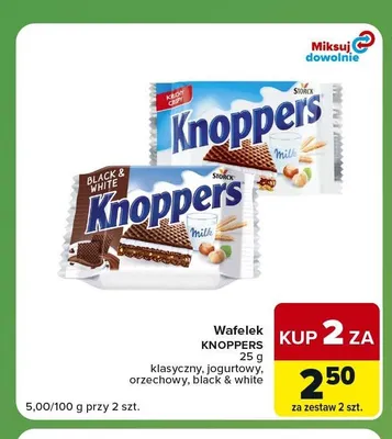 Wafelek Knoppers jogurtowy promocja w Carrefour Express