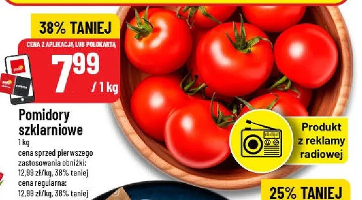 Pomidory szklarniowe promocja w POLOmarket