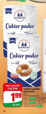 Cukier puder Diamant promocja w Dino