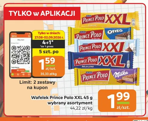 Wafelek Prince Polo Milka promocja w Gama
