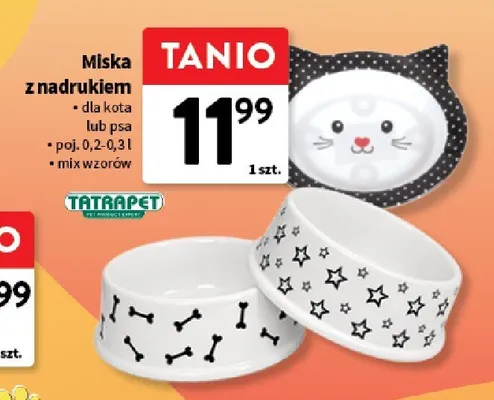 Miska z nadrukiem dla kota Tatrapet promocja w Intermarche