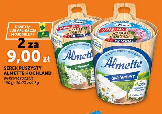 Serek puszysty twarogowy Almette z ziołami promocja w Euro Sklep