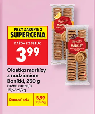 Ciastka markizy z nadzieniem Bonitki promocja w Biedronka