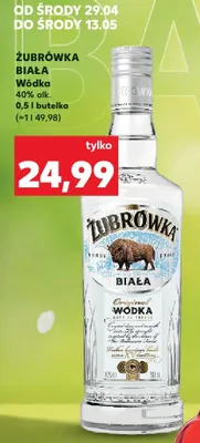 Wódka Żubrówka Biała 40% alk. promocja w Kaufland