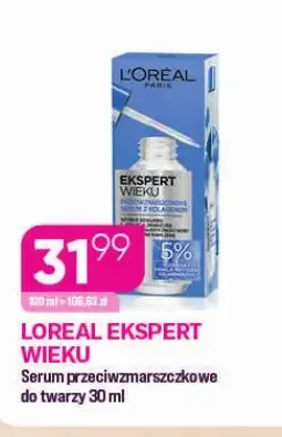 Serum przeciwzmarszczkowe do twarzy Loreal Ekspert Wieku promocja w Drogerie Koliber