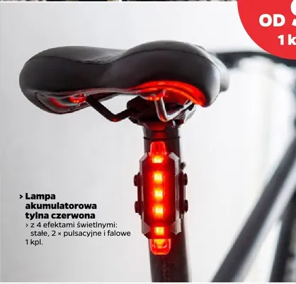 Lampa akumulatorowa tylna czerwona promocja w Netto