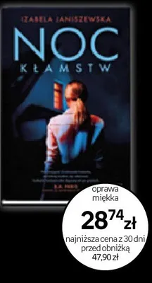 Książka Noc kłamstw Izabela Janiszewska oprawa miękka promocja w Empik