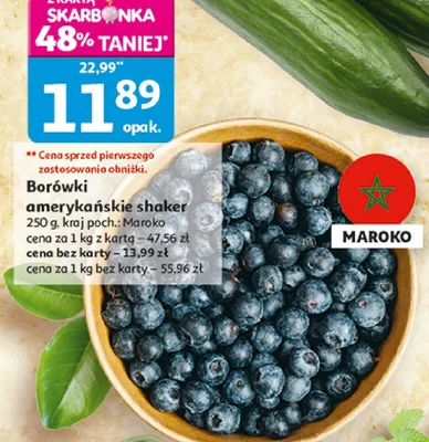 Borówki amerykańskie shaker marokańskie promocja w Auchan