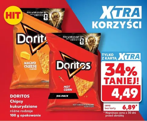 Chipsy kukurydziane Doritos Nacho Cheese promocja w Kaufland