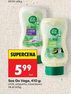 Sos jalapeño Go Vege promocja w Biedronka