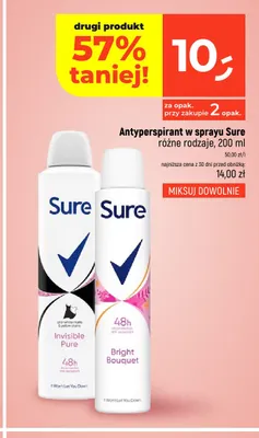 Antyperspirant w sprayu Sure Bright Bouquet promocja w Dealz