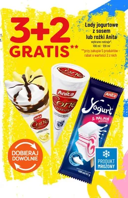Lody jogurtowe z sosem Anita promocja w POLOmarket