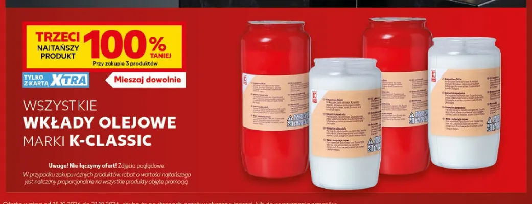 Wkłady olejowe marki K-Classic promocja w Kaufland