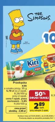 Przekąska Kiri o smaku pizzy promocja w Carrefour