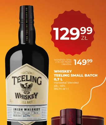 Whiskey Teeling Small Batch promocja w Duży Ben