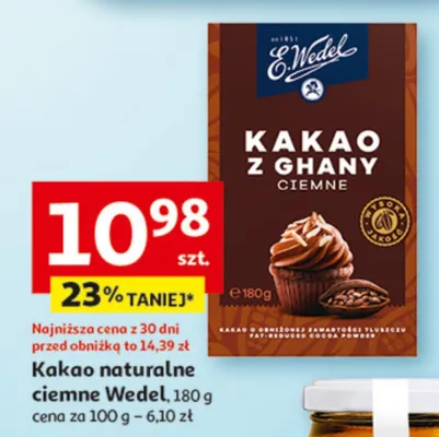 Kakao naturalne ciemne Wedel promocja w Auchan