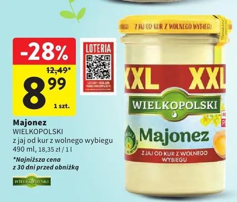 Majonez z jaj od kur z wolnego wybiegu promocja w Intermarche