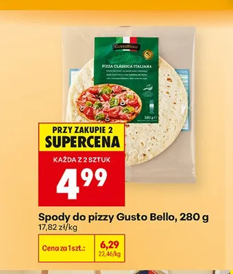 Spody do pizzy Gusto Bello promocja w Biedronka