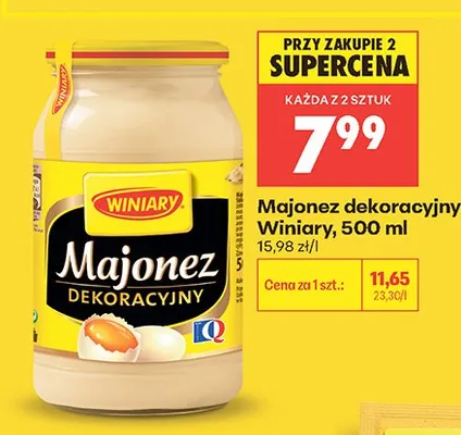 Majonez dekoracyjny Winiary promocja w Biedronka