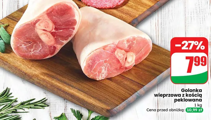 Golonka wieprzowa z kością peklowana promocja w Dino